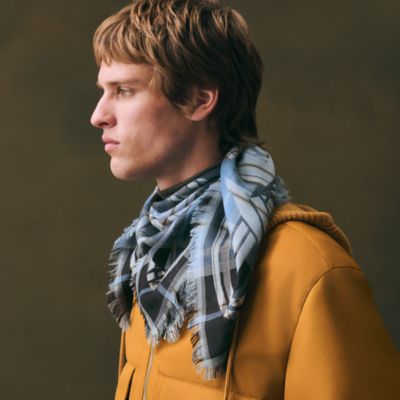 HERMES メンズ　カレ　80 2024AW カレ 80 - メンズ シルクマフラー＆カシミヤストール | Hermès